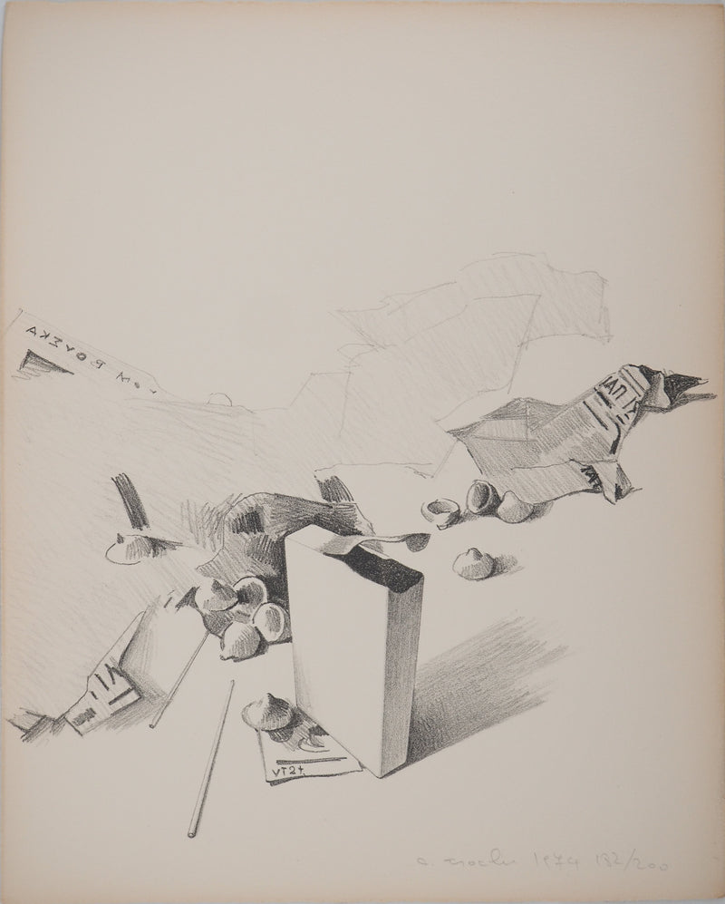 Costa TSOCLIS : Nature morte, Lithographie originale signée