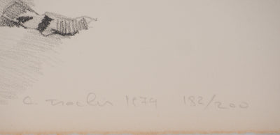 Costa TSOCLIS : Bâton et papiers, Lithographie originale signée
