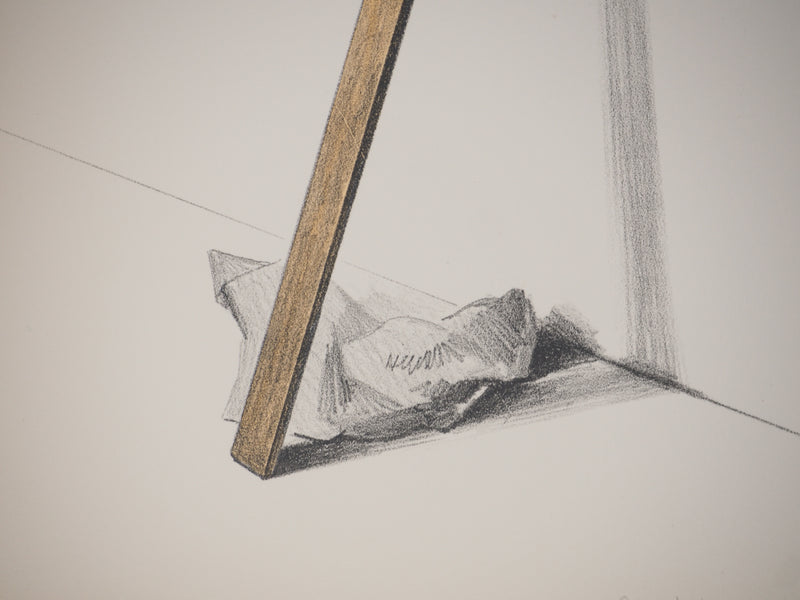 Costa TSOCLIS : Contre le mur, Lithographie originale signée