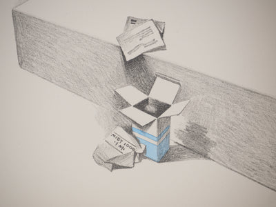 Costa TSOCLIS : La petite boite bleue, Lithographie originale signée