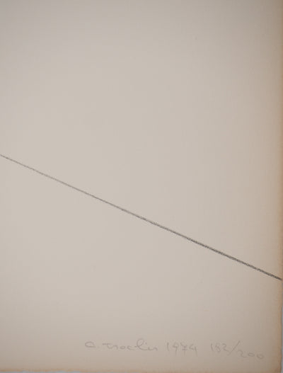 Costa TSOCLIS : Petit bâton sur le fil, Lithographie originale signée