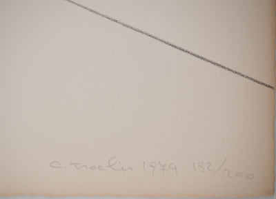 Costa TSOCLIS : Petit bâton sur le fil, Lithographie originale signée