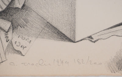 Costa TSOCLIS : Papiers froissés, Lithographie originale signée