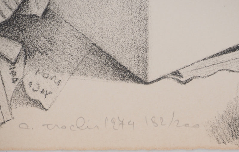 Costa TSOCLIS : Papiers froissés, Lithographie originale signée