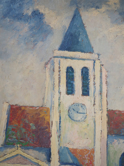 Elisée MACLET : Paris, Saint Germain de Charonne, Huile sur panneau signée