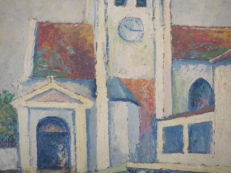 Elisée MACLET : Paris, Saint Germain de Charonne, Huile sur panneau signée
