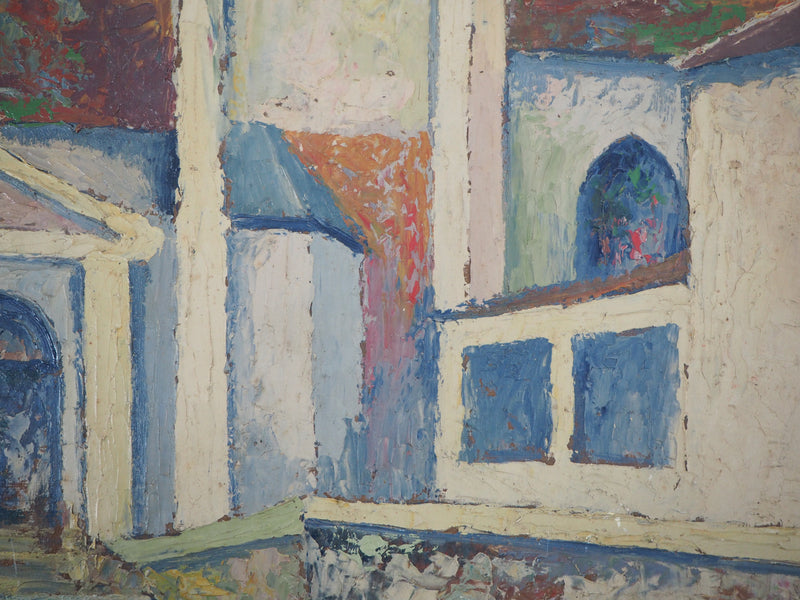 Elisée MACLET : Paris, Saint Germain de Charonne, Huile sur panneau signée