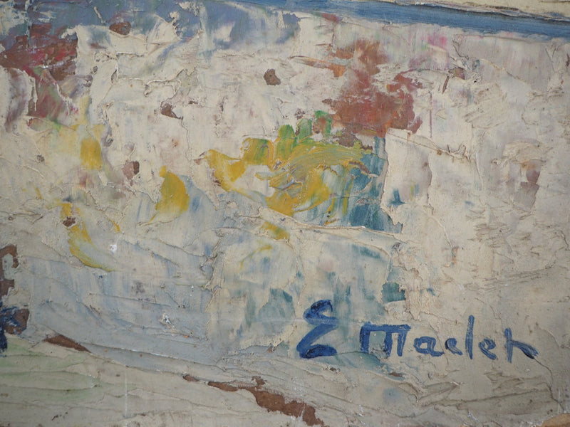 Elisée MACLET : Paris, Saint Germain de Charonne, Huile sur panneau signée