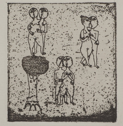 Brigitte COUDRIAN : Amoureux dans le parque, Lithographie originale (vue générale) - Crédit photo : Galerie Art.Paris