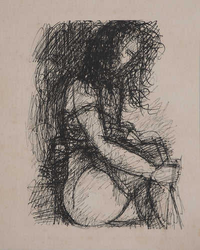 Thierry VISCHEL : Portrait de jeune fille, Gravure originale (vue générale) - Crédit photo : Galerie Art.Paris