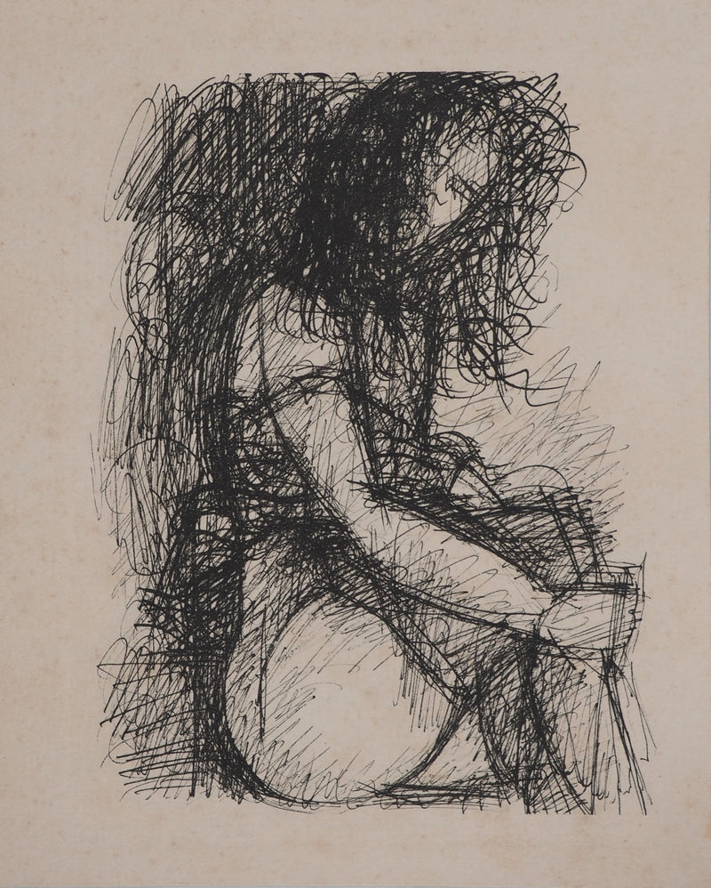 Thierry VISCHEL : Portrait de jeune fille, Gravure originale (vue générale) - Crédit photo : Galerie Art.Paris