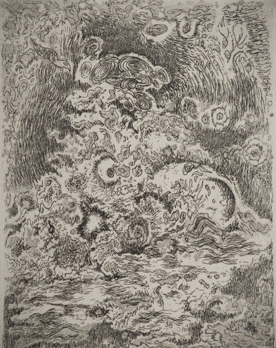 Sioma BARAM : Paysage à Formentera, Gravure originale (vue générale) - Crédit photo : Galerie Art.Paris