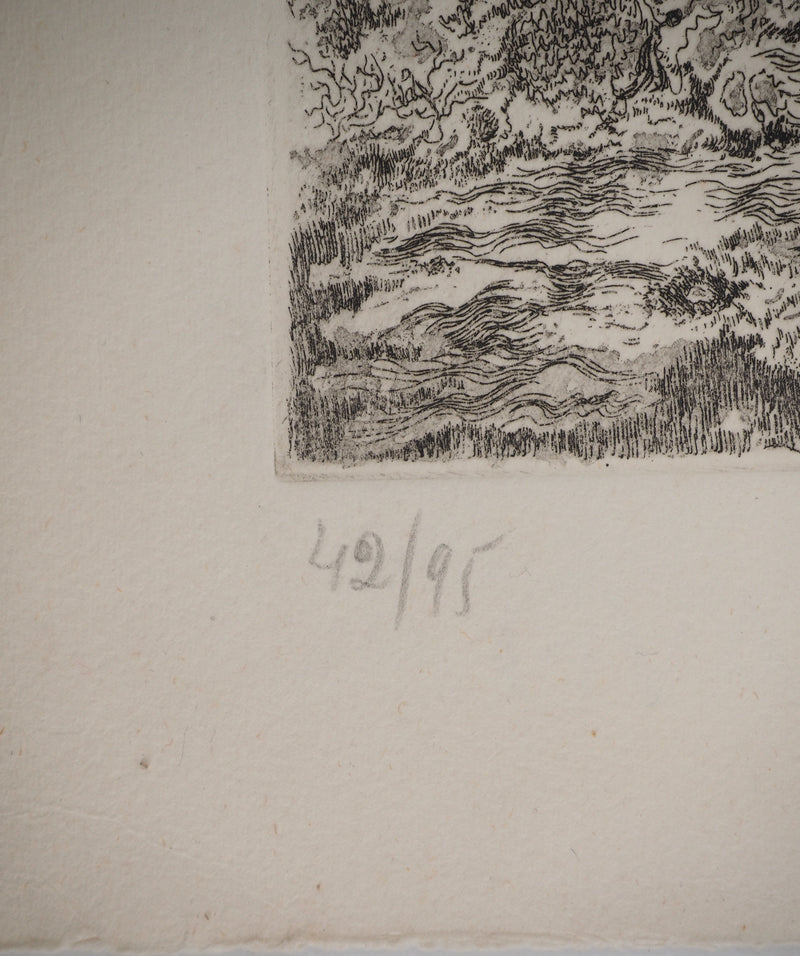 Sioma BARAM : Paysage à Formentera, Gravure originale (photo de détail 4) - Crédit photo : Galerie Art.Paris