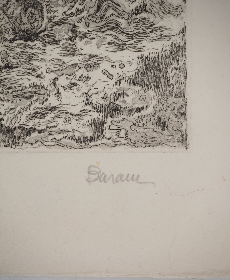 Sioma BARAM : Paysage à Formentera, Gravure originale (photo de détail 3) - Crédit photo : Galerie Art.Paris