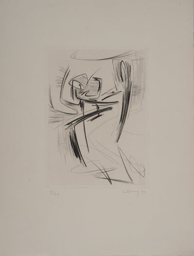 Gérard VULLIAMY : Composition dynamique, Gravure originale (photo de détail 2) - Crédit photo : Galerie Art.Paris