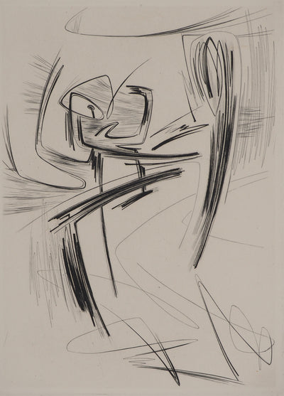 Gérard VULLIAMY : Composition dynamique, Gravure originale (vue générale) - Crédit photo : Galerie Art.Paris