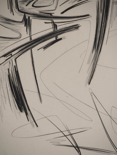 Gérard VULLIAMY : Composition dynamique, Gravure originale (photo de détail 6) - Crédit photo : Galerie Art.Paris