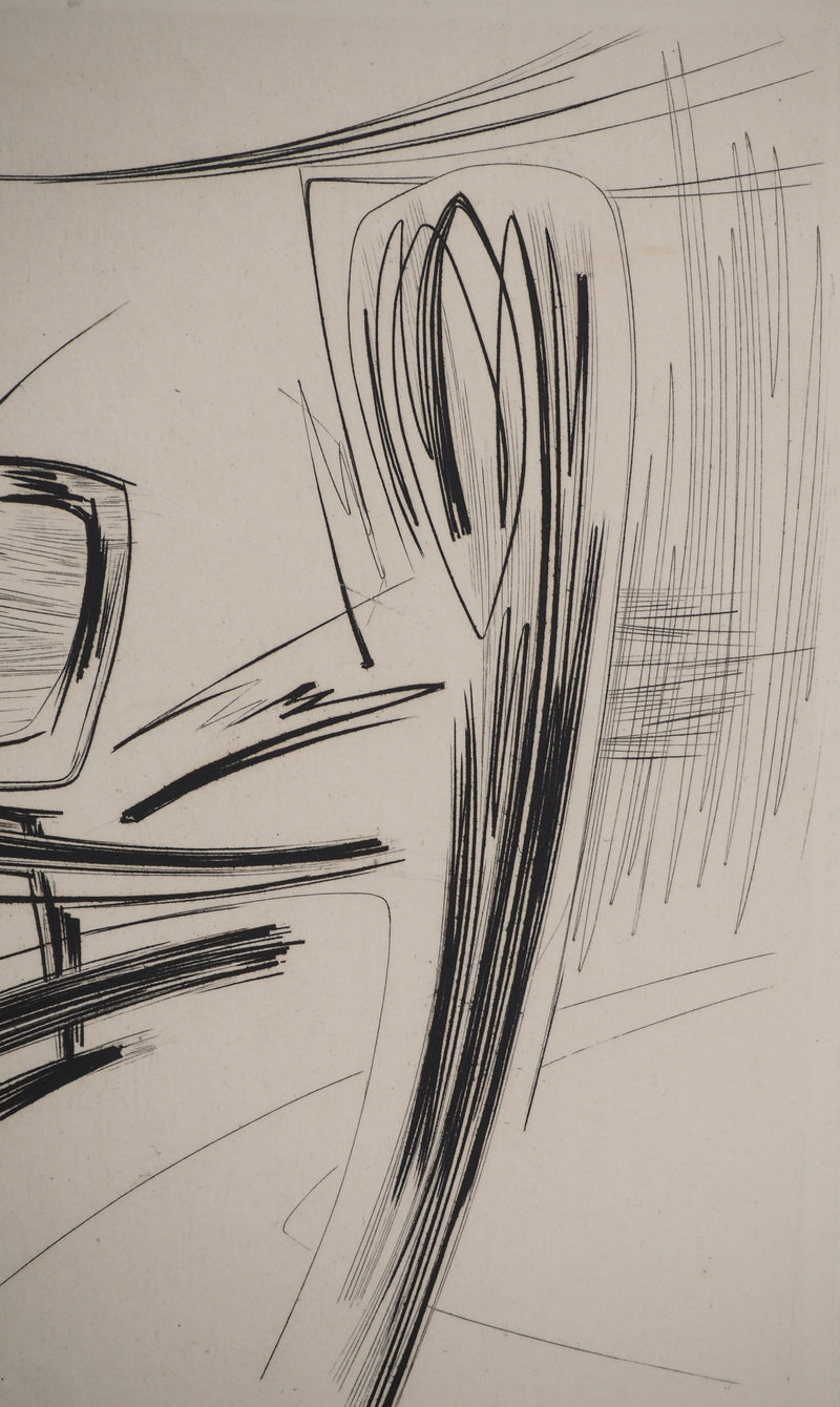 Gérard VULLIAMY : Composition dynamique, Gravure originale (photo de détail 7) - Crédit photo : Galerie Art.Paris
