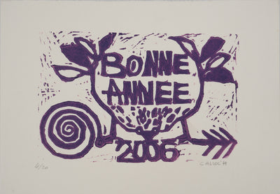 Mary CALLOC'H : Le carrosse, Lithographie originale (vue générale) - Crédit photo : Galerie Art.Paris