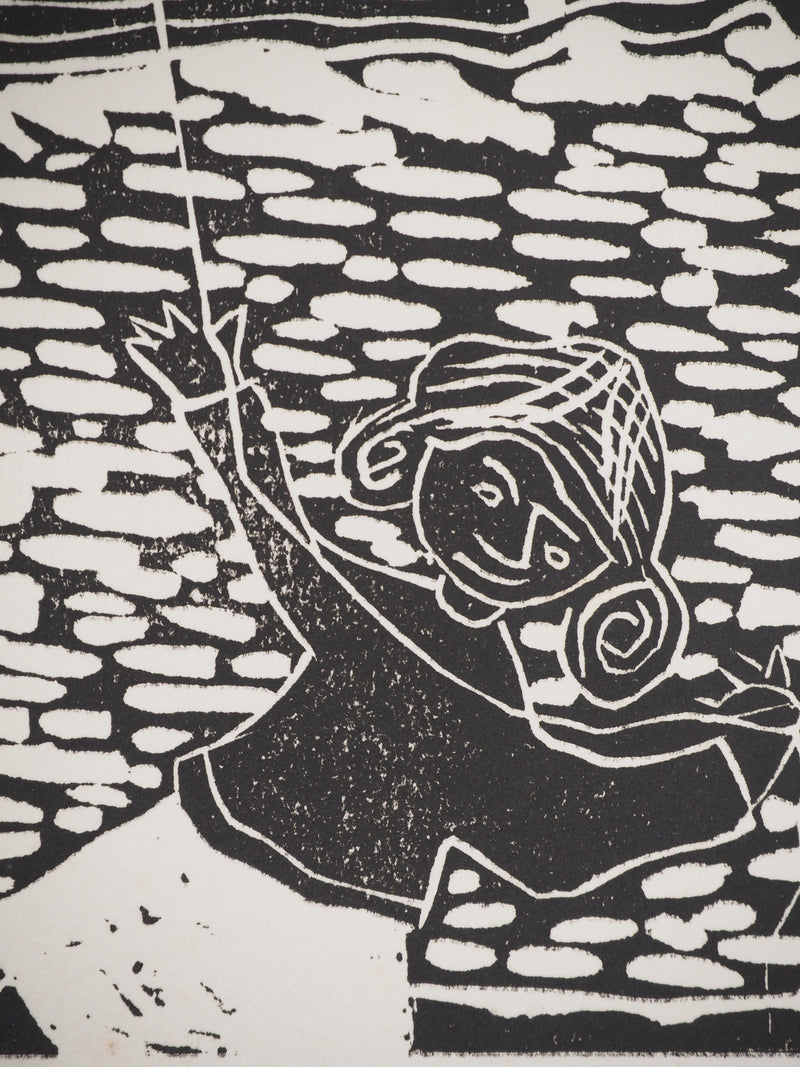 Richard RAVEN CHESTER : Petite fille au ballon, Lithographie originale (photo de détail 5) - Crédit photo : Galerie Art.Paris