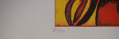 Richard RAVEN CHESTER : Le coq, Lithographie originale (photo de détail 4) - Crédit photo : Galerie Art.Paris