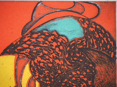 Richard RAVEN CHESTER : Le coq, Lithographie originale (photo de détail 5) - Crédit photo : Galerie Art.Paris