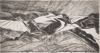 George BALL : Les collines, Gravure originale (photo de détail 3) - Crédit photo : Galerie Art.Paris