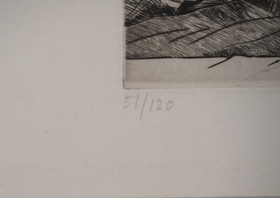 George BALL : Les collines, Gravure originale (photo de détail 4) - Crédit photo : Galerie Art.Paris