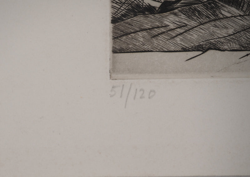 George BALL : Les collines, Gravure originale (photo de détail 4) - Crédit photo : Galerie Art.Paris