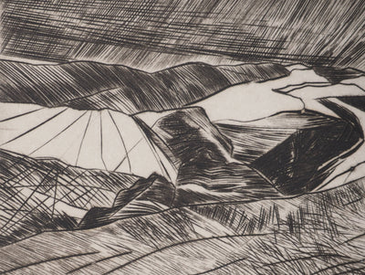 George BALL : Les collines, Gravure originale (photo de détail 7) - Crédit photo : Galerie Art.Paris