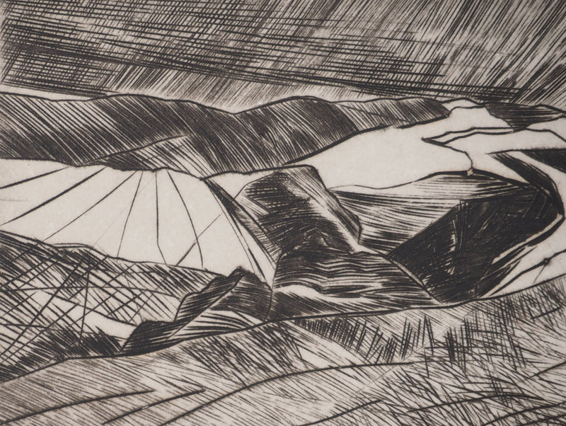 George BALL : Les collines, Gravure originale (photo de détail 7) - Crédit photo : Galerie Art.Paris