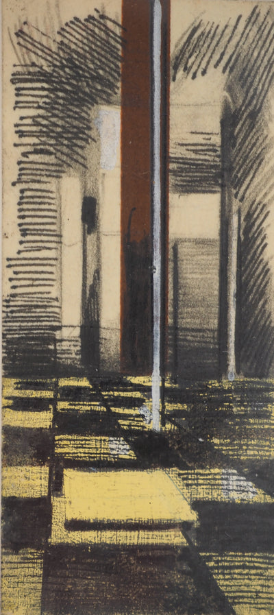 Andrès SEGOVIA : Composition au damier (En sortant d'une soirée), Lithographie originale (vue générale) - Crédit photo : Galerie Art.Paris