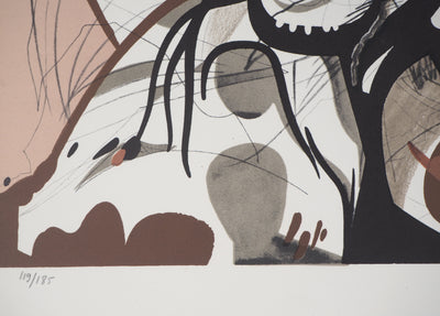 Raymond MORETTI : Visages entremêlés, Lithographie originale (photo de détail 4) - Crédit photo : Galerie Art.Paris