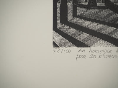 Tiennick KEREVEL : Hommage à l'Opéra de Marseille, Gravure originale (photo de détail 3) - Crédit photo : Galerie Art.Paris