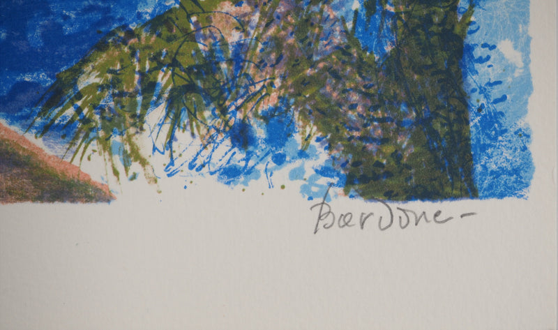 Guy BARDONE : Vue sur le littoral méditerranéen, Lithographie originale (photo de détail 3) - Crédit photo : Galerie Art.Paris