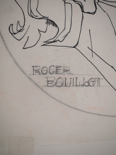 Jacques DESPIERRE : Portrait d'un Ministre (Roger Doullot?) , Dessin original (photo de détail 4) - Crédit photo : Galerie Art.Paris