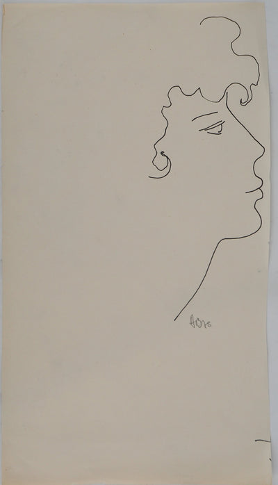 Alain BONNEFOIT : Visage angélique, Lithographie originale (vue générale) - Crédit photo : Galerie Art.Paris