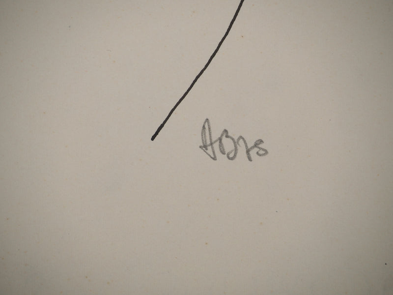 Alain BONNEFOIT : Visage angélique, Lithographie originale (photo de détail 3) - Crédit photo : Galerie Art.Paris