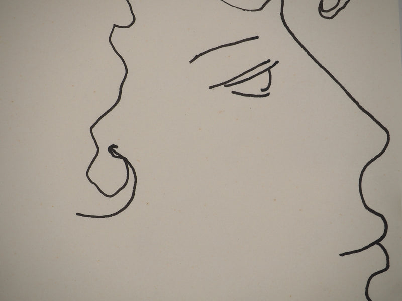 Alain BONNEFOIT : Visage angélique, Lithographie originale (photo de détail 4) - Crédit photo : Galerie Art.Paris