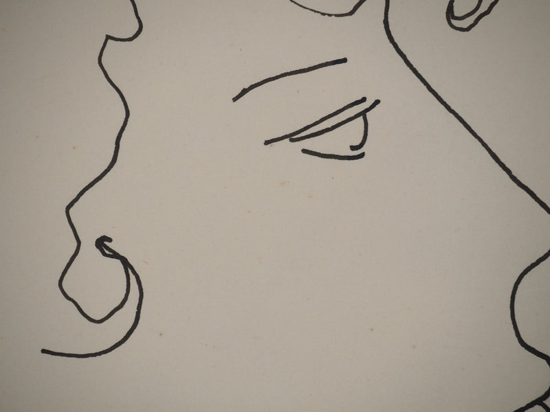 Alain BONNEFOIT : Visage angélique, Lithographie originale (photo de détail 5) - Crédit photo : Galerie Art.Paris