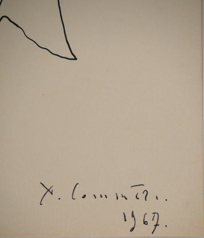 Yves-Jean COMMERE : Portrait masculin, Dessin original (photo de détail 3) - Crédit photo : Galerie Art.Paris