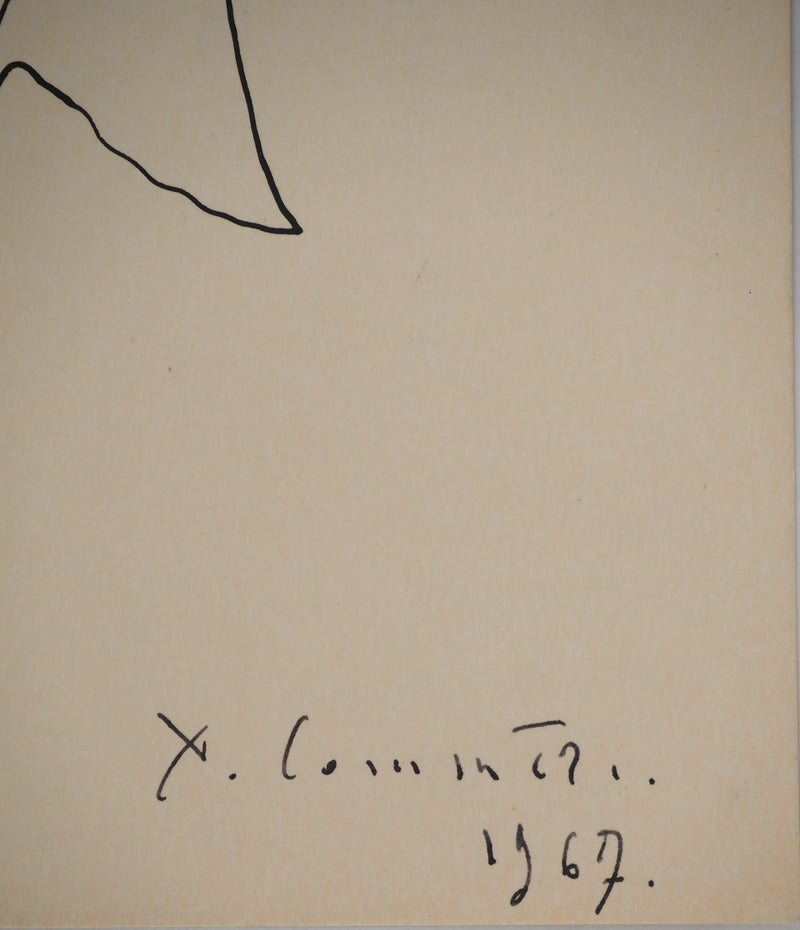 Yves-Jean COMMERE : Portrait masculin, Dessin original (photo de détail 3) - Crédit photo : Galerie Art.Paris