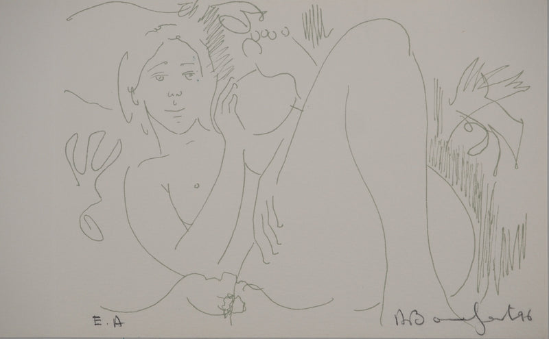 Alain BONNEFOIT : Intimité féminine,, Lithographie originale (vue générale) - Crédit photo : Galerie Art.Paris