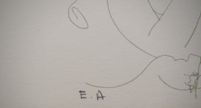 Alain BONNEFOIT : Intimité féminine,, Lithographie originale (photo de détail 3) - Crédit photo : Galerie Art.Paris