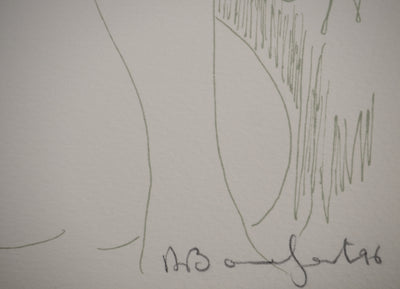 Alain BONNEFOIT : Intimité féminine,, Lithographie originale (photo de détail 4) - Crédit photo : Galerie Art.Paris