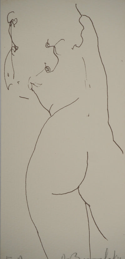 Alain BONNEFOIT : Nu déhanché, Lithographie originale (photo de détail 2) - Crédit photo : Galerie Art.Paris