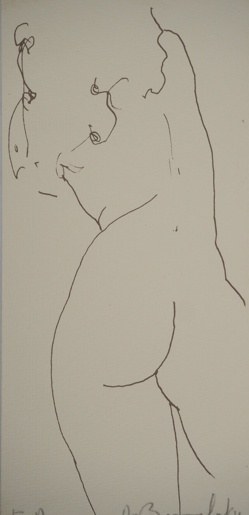 Alain BONNEFOIT : Nu déhanché, Lithographie originale (photo de détail 2) - Crédit photo : Galerie Art.Paris