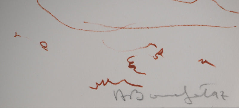Alain BONNEFOIT : Nu allongé, Lithographie originale (photo de détail 3) - Crédit photo : Galerie Art.Paris