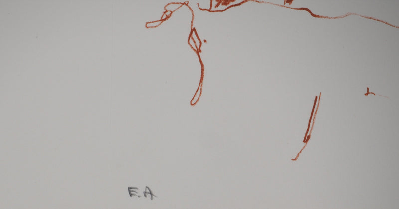 Alain BONNEFOIT : Nu allongé, Lithographie originale (photo de détail 4) - Crédit photo : Galerie Art.Paris