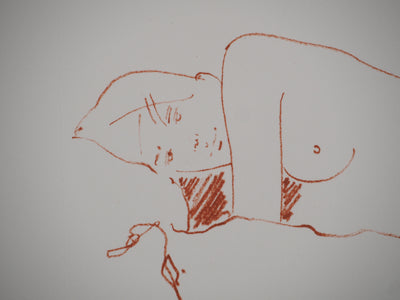 Alain BONNEFOIT : Nu allongé, Lithographie originale (photo de détail 5) - Crédit photo : Galerie Art.Paris